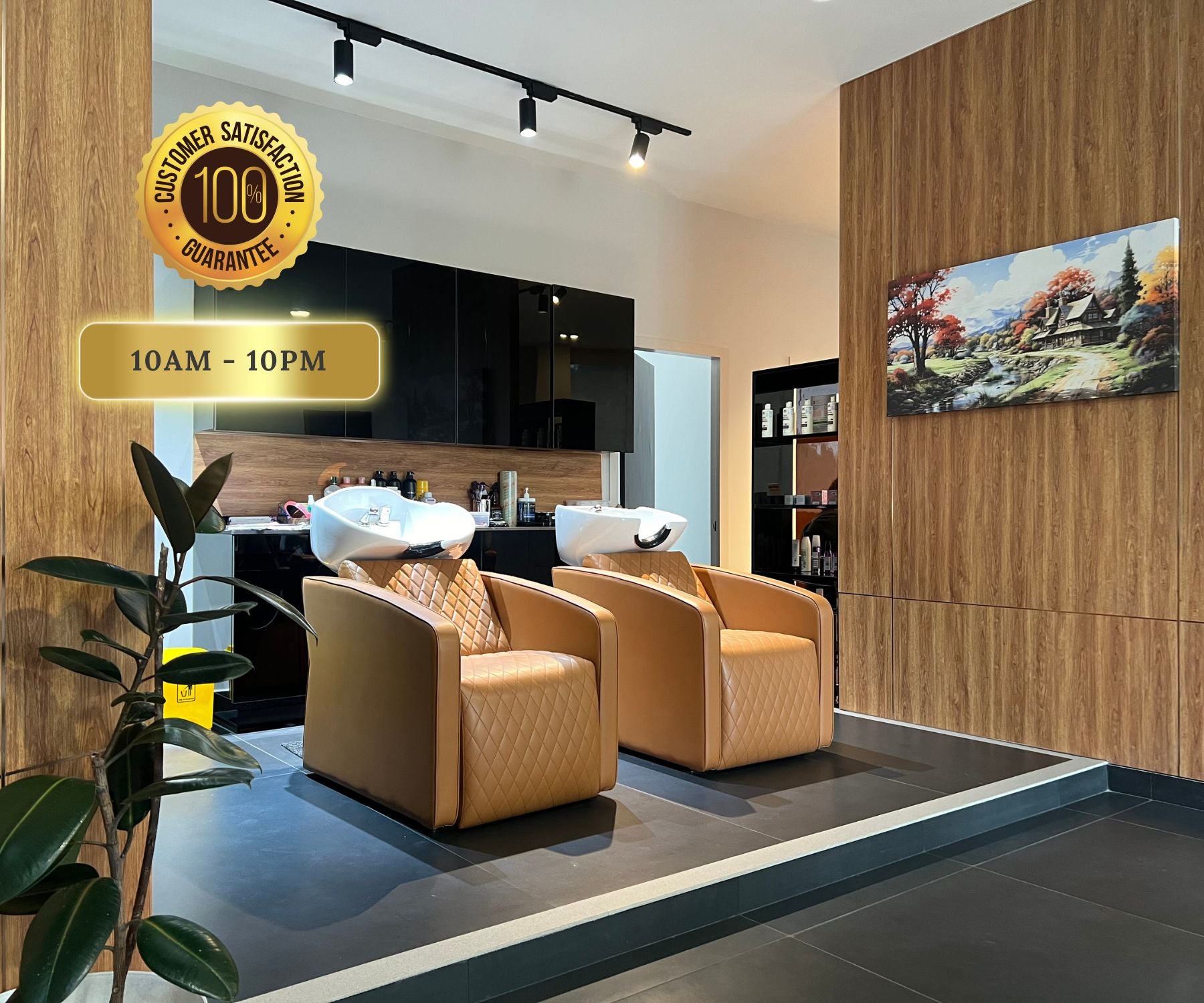 Fiber Luxe Salon exterior with elegant signage, located on the 2nd floor of Palal Point, Infopark Road, Kakkanad, Kochi, offering premium hair and beauty services in a luxurious setting.