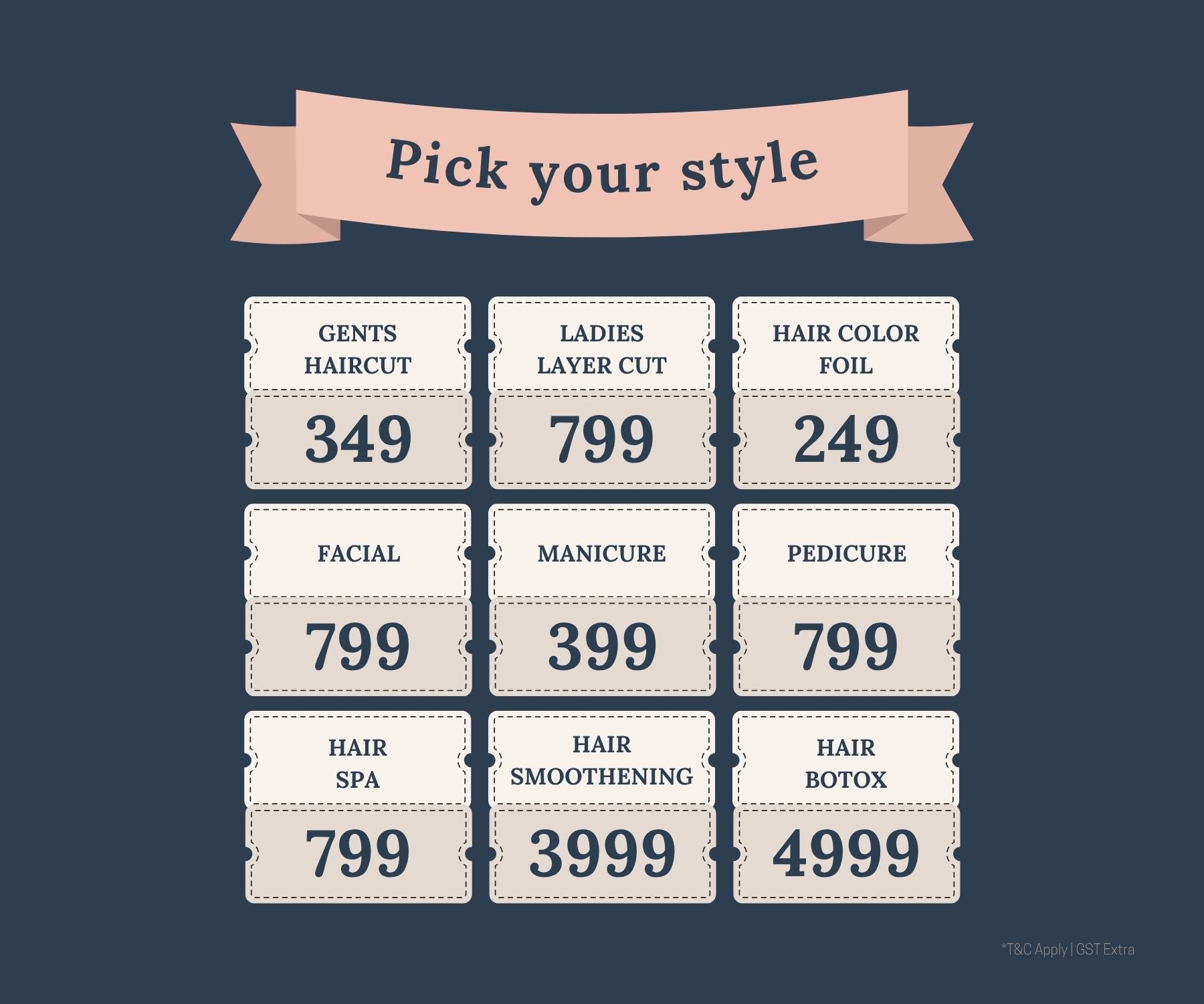 Pick your style from Fiber Luxe Salon. The most affordable luxury salon in Kakkanad area.